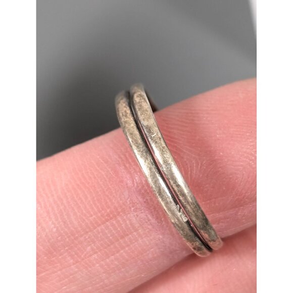 Sterling Silver 925 MOP Round Solitaire Ring Size 6.5 Boho Western - Picture 4 of 8